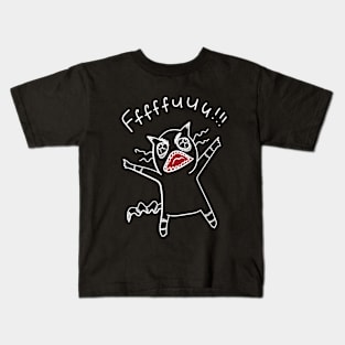 Fffuuu Rage Cat ($ for SilverCord-VR) Kids T-Shirt